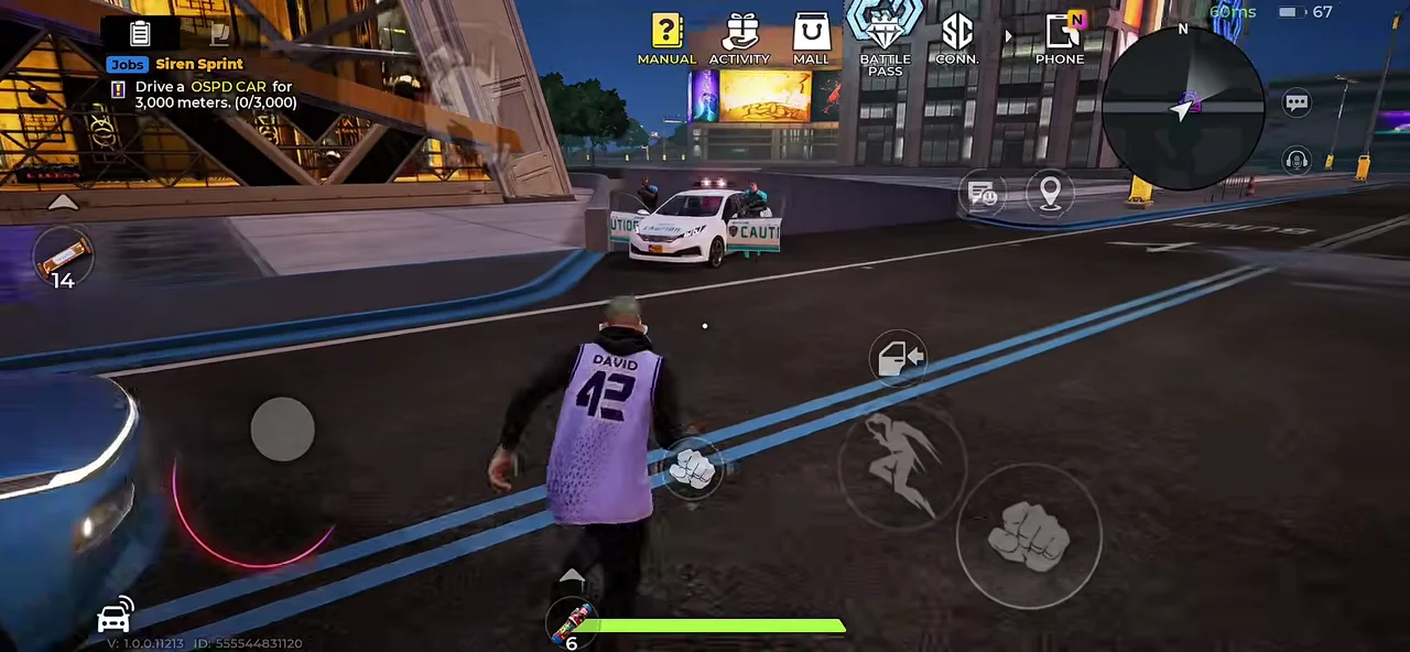 Gangstar Mirage City Siren Sprint task reading Drive a OSPD CAR for 3,000 meters beside an OSPD police sedan