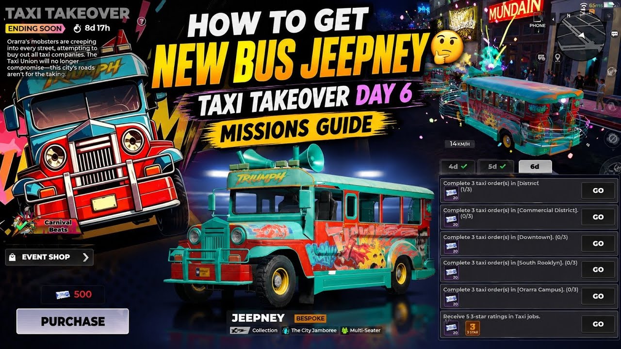 Video thumbnail How To Get New Bus JEEPNEY — Taxi Takeover Event Day 6